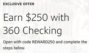 Capital One 360 Promotions: $250 Checking Bonus .